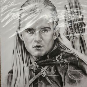 Legolas Lord of the Ring Canvas Portrait by Allan Davidson